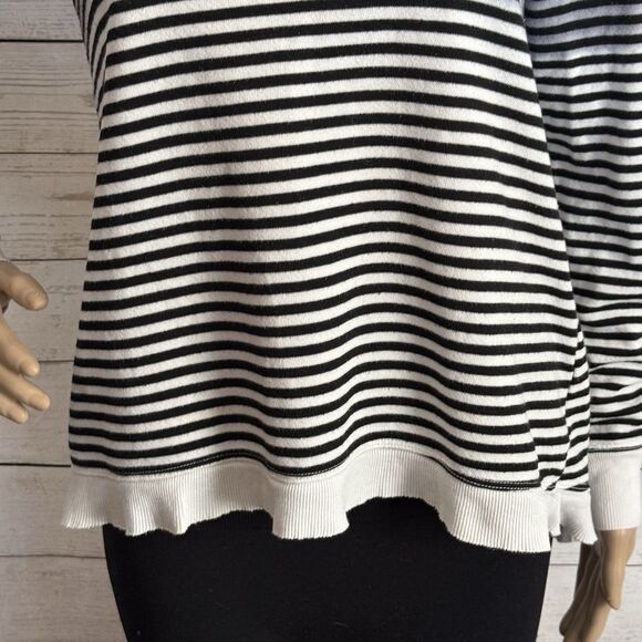 Anthropologie Left Of Center Sweatshirt Striped - Picture 8 of 14